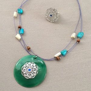 Set of necklaces and ring